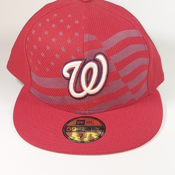 New Era Other - New Era 59Fifty Washington Nationals MLB Fitted Baseball Hat 7 3/8 NWT July 4th